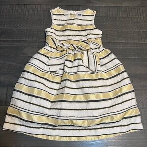 Janie and Jack Gold and Black Striped Dress